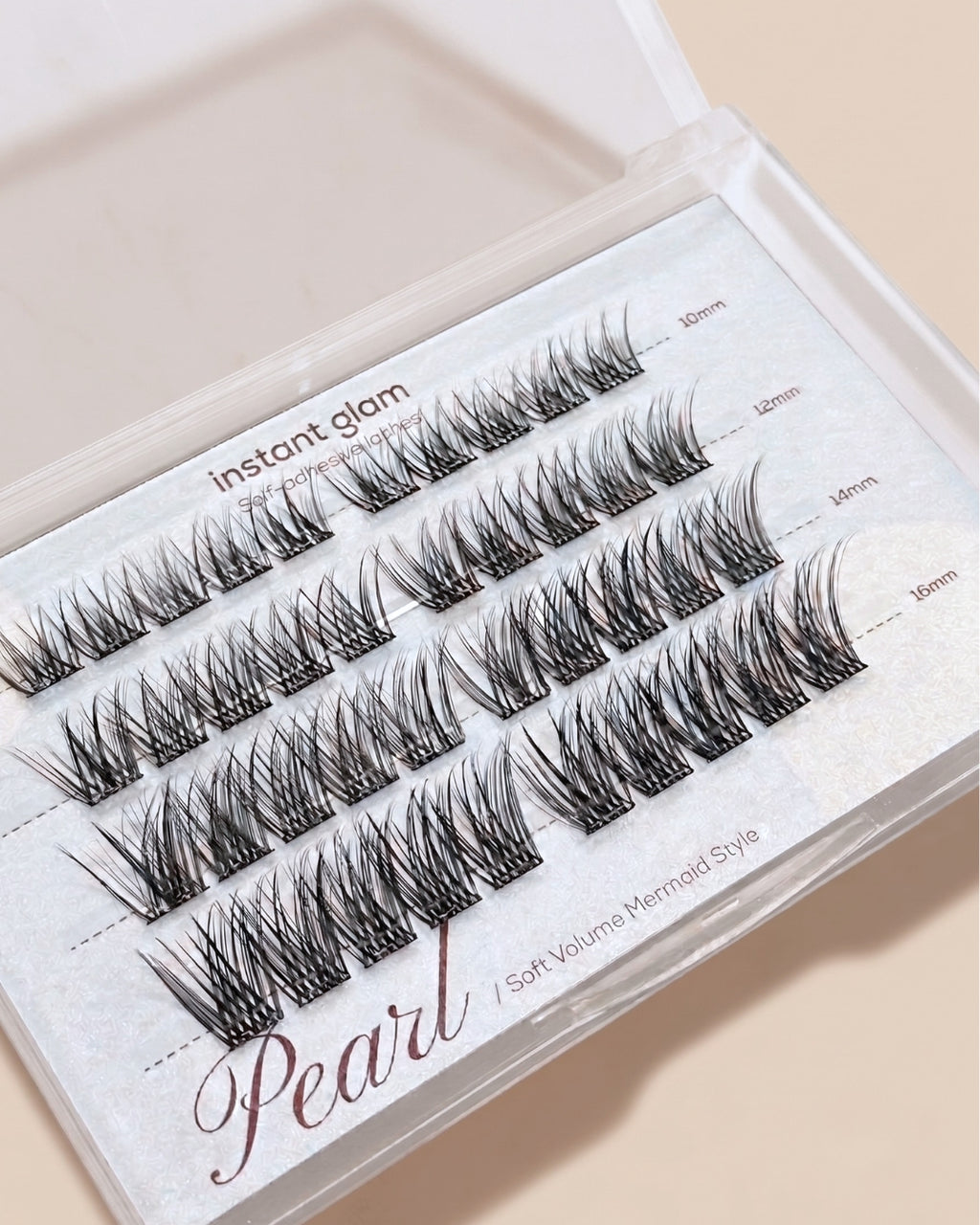 Mermaid Style • Pearl – Soft Wispy Self-Adhesive Lash Clusters