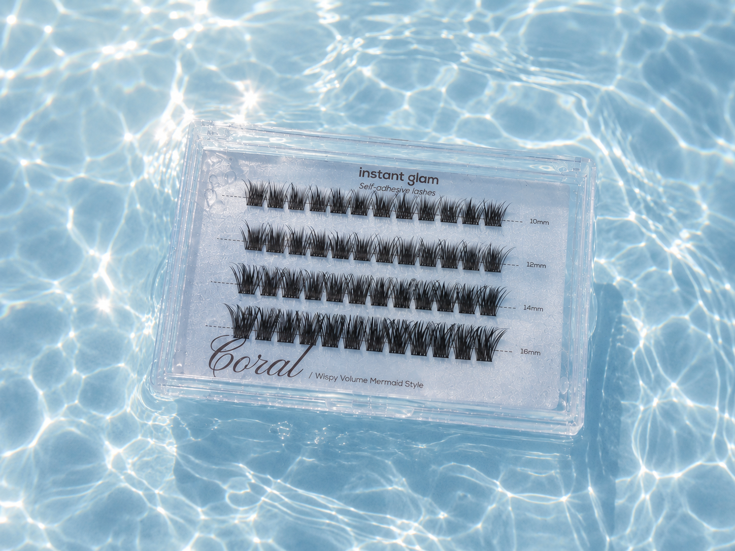 Mermaid Style • Coral – Wispy Volume Self-Adhesive Lash Clusters